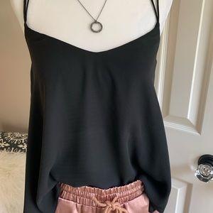 Topshop Black limed Cami tank